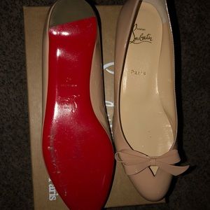 Christian Louboutin ballerina slides! Worn once!